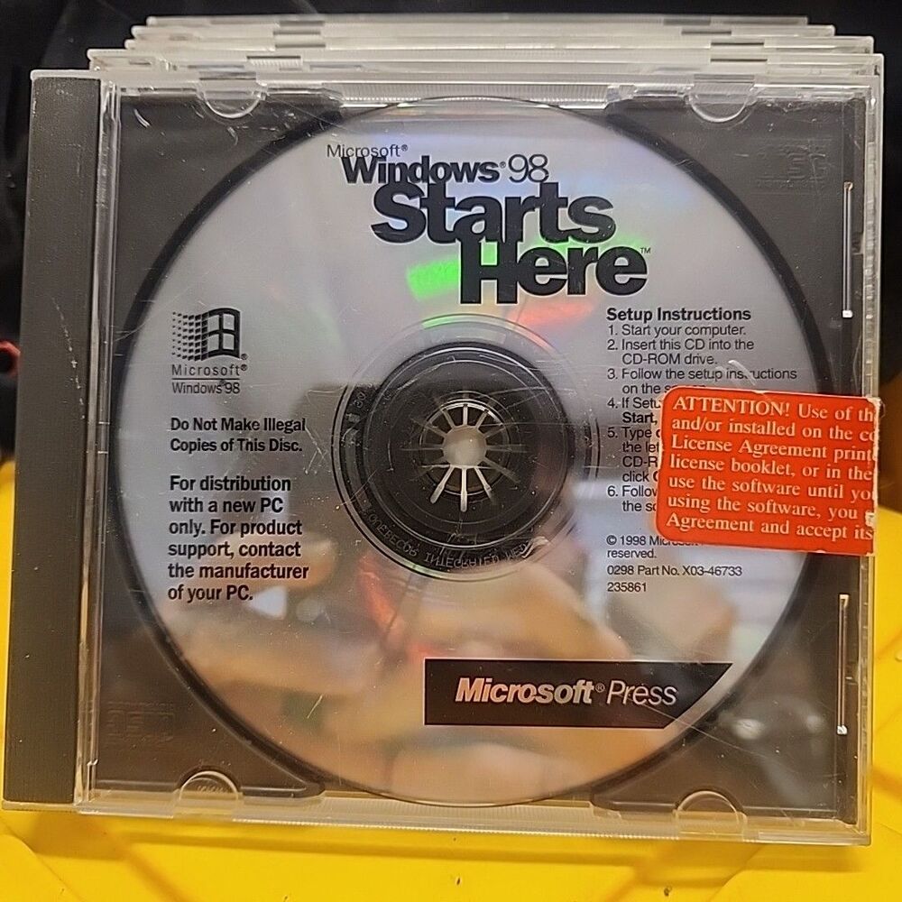 Windows 98 Starts Here CD Disc